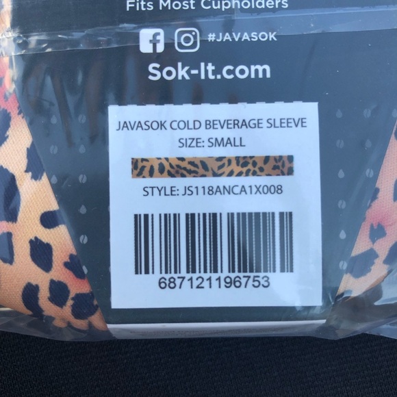JAVASOK Cold Beverage Sleeve - Leopard Print - Small - JS11BANCA1X008 - Picture 4 of 4